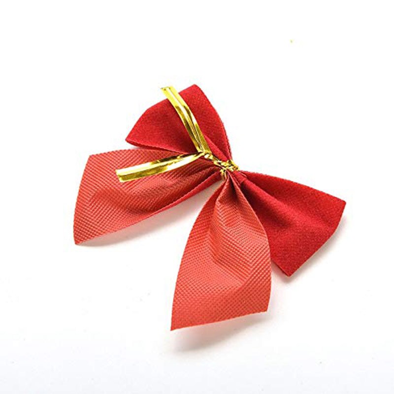 12pcs Gold Christmas Tree Bowknot Xmax Tree Hanging Decorations Xmas Home DIY Ornament Festival Party New Year Decors